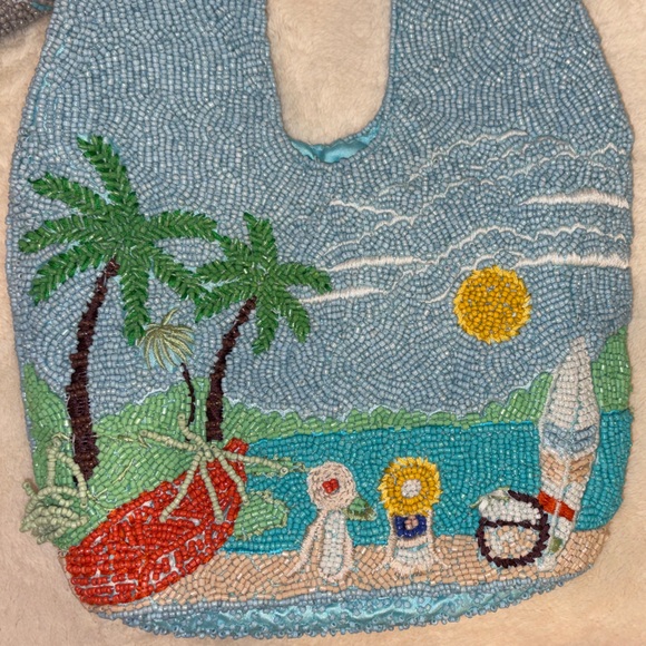 Viral TikTok Beaded Beach Tote | Coastal Grandmother Preppy Vacation Bag - Picture 9 of 11